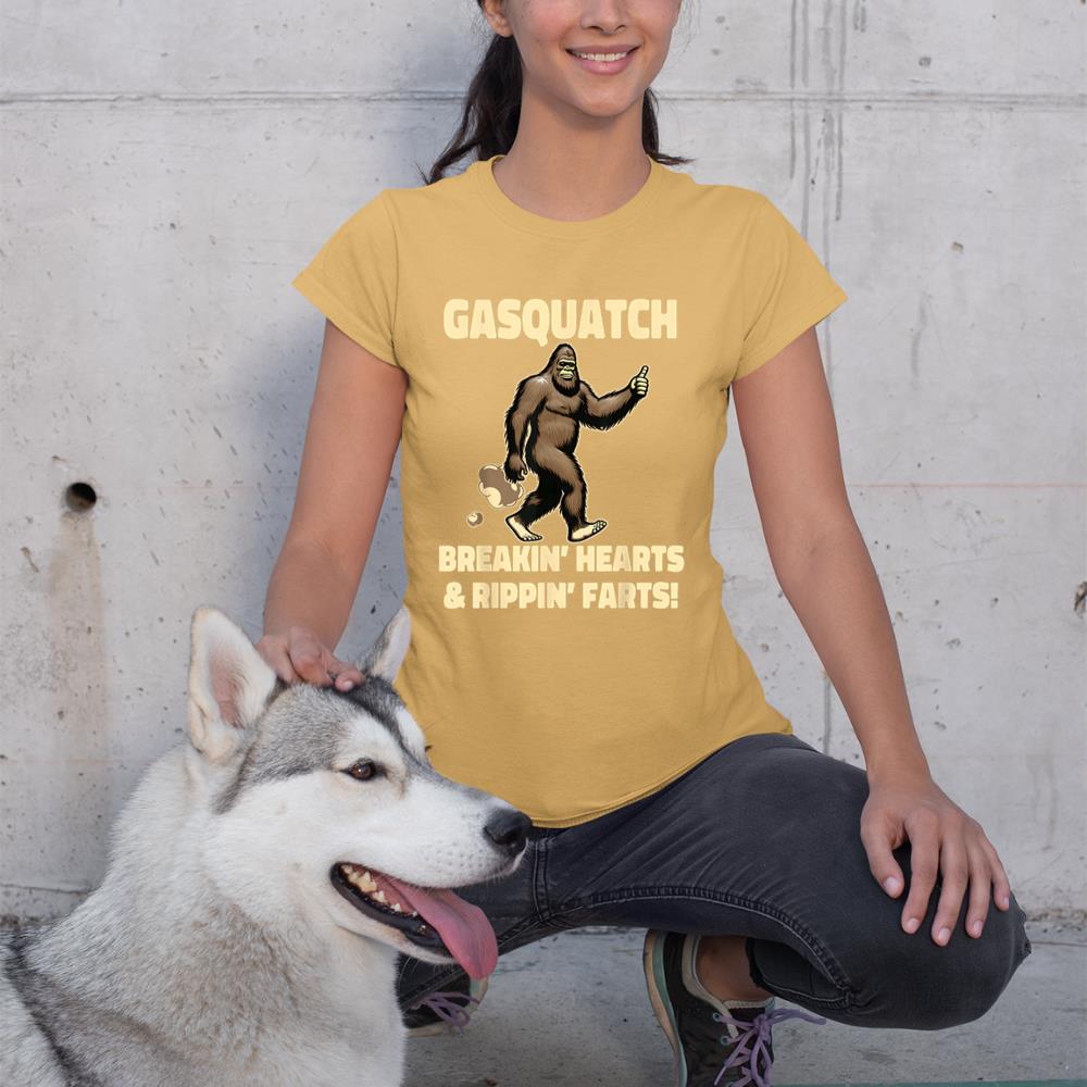 Farting Bigfoot Breaking Hearts And Ripping Farts Sasquatch T-Shirt