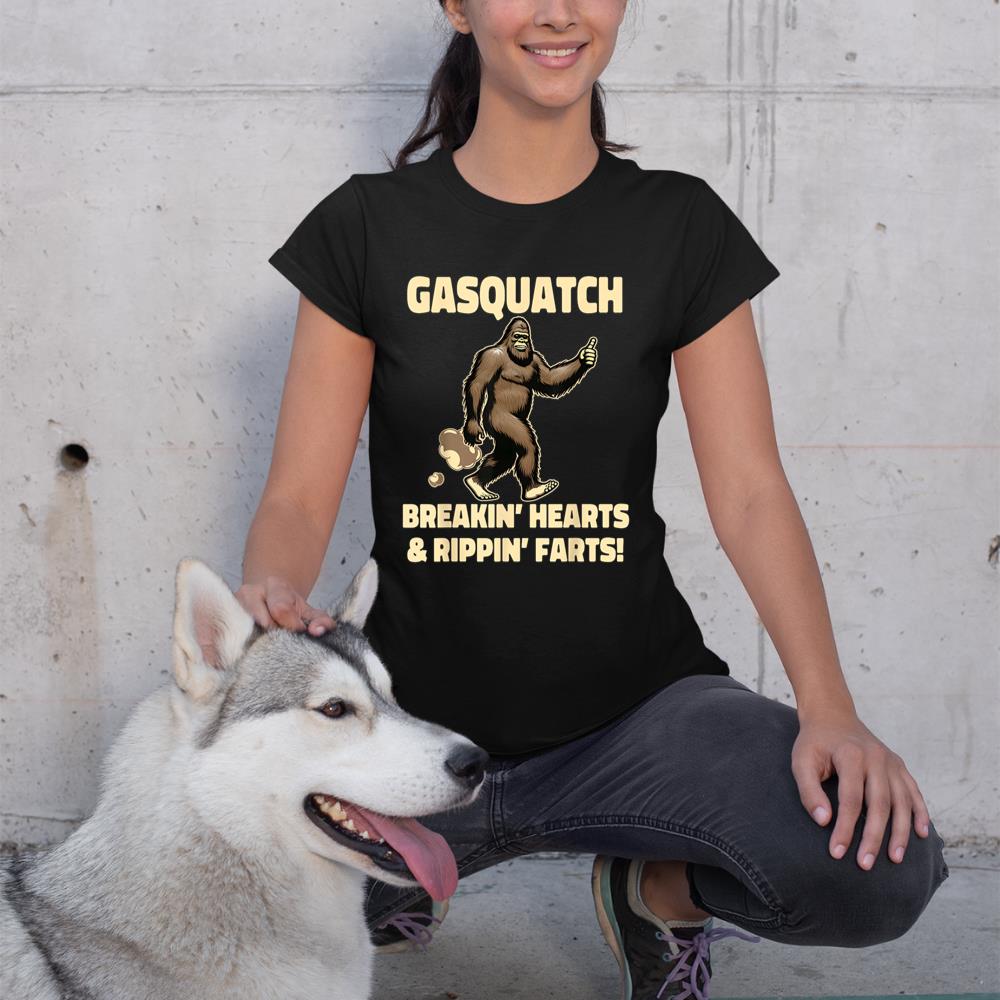 Farting Bigfoot Breaking Hearts And Ripping Farts Sasquatch T-Shirt