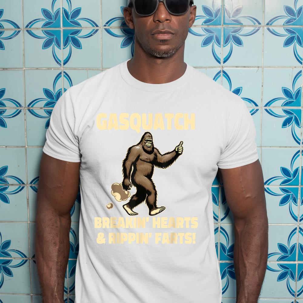 Farting Bigfoot Breaking Hearts And Ripping Farts Sasquatch T-Shirt