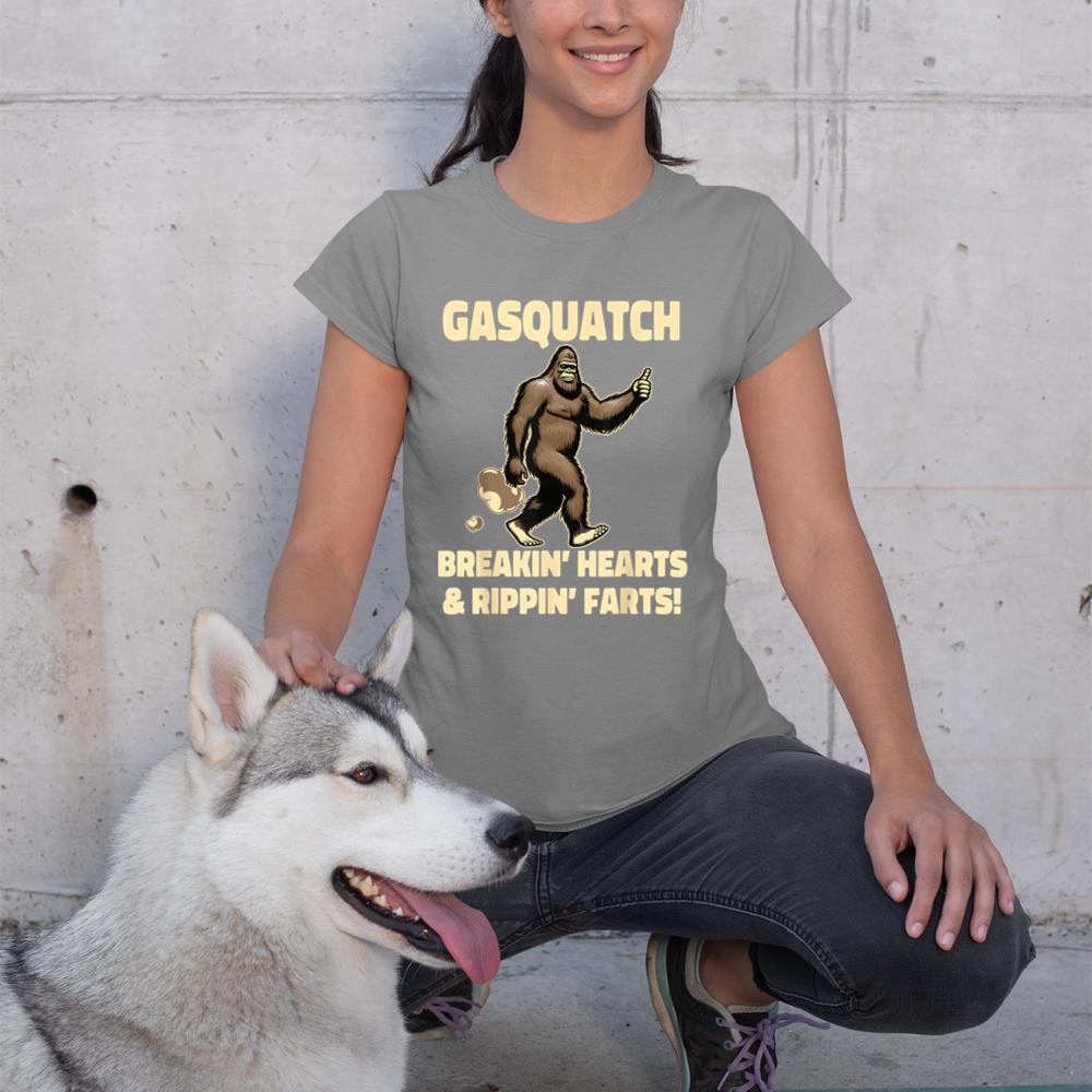Farting Bigfoot Breaking Hearts And Ripping Farts Sasquatch T-Shirt