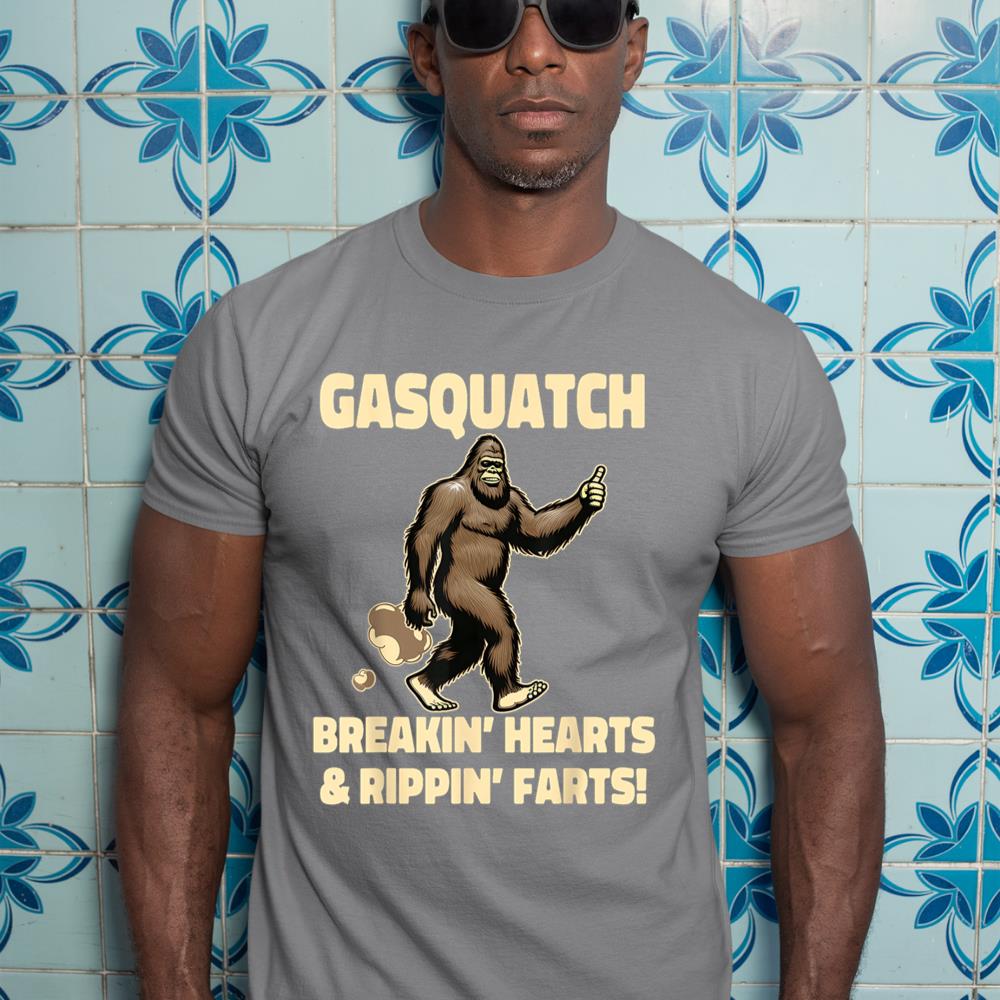 Farting Bigfoot Breaking Hearts And Ripping Farts Sasquatch T-Shirt