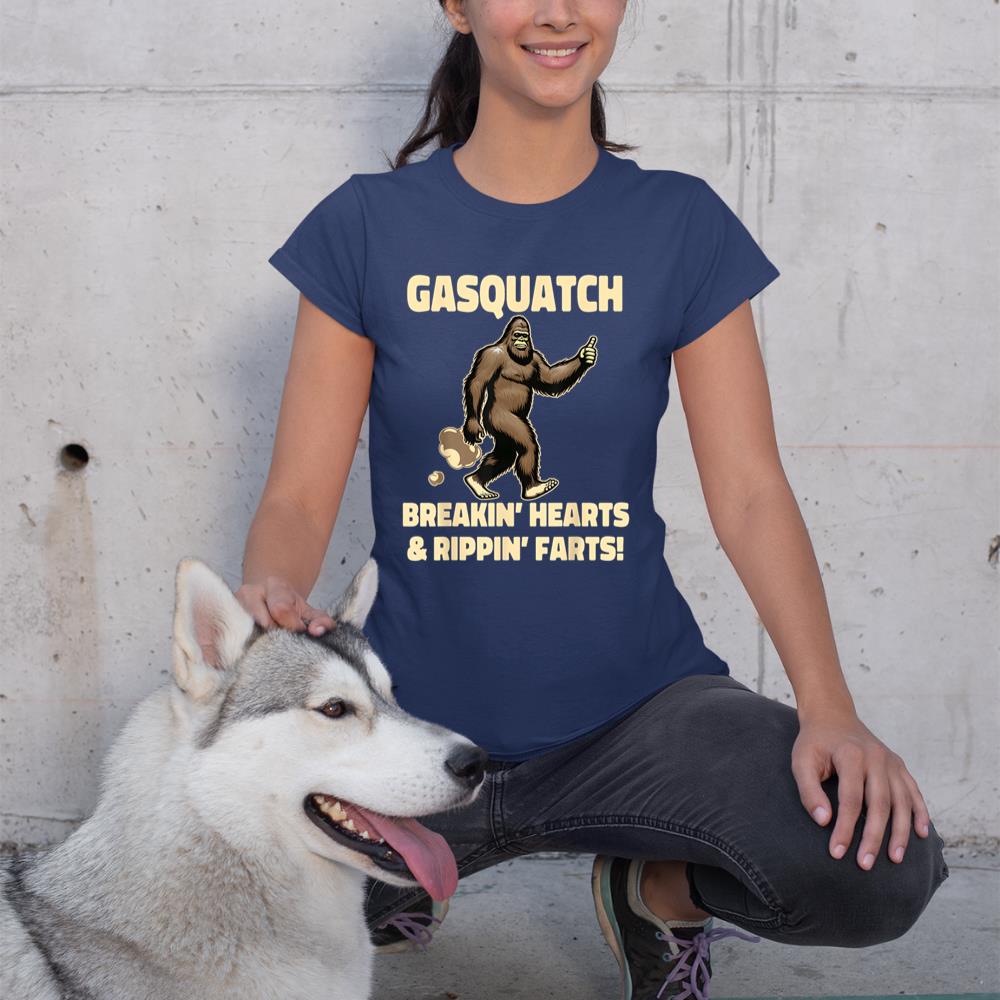 Farting Bigfoot Breaking Hearts And Ripping Farts Sasquatch T-Shirt