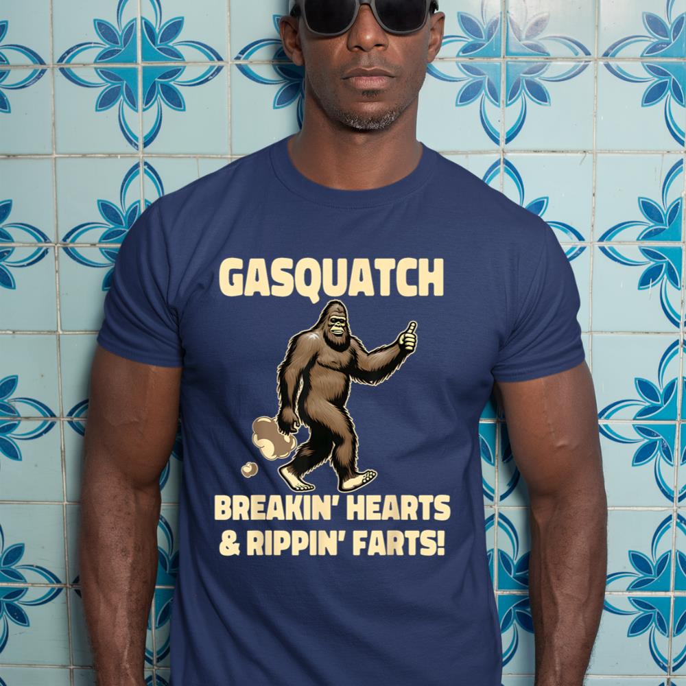 Farting Bigfoot Breaking Hearts And Ripping Farts Sasquatch T-Shirt