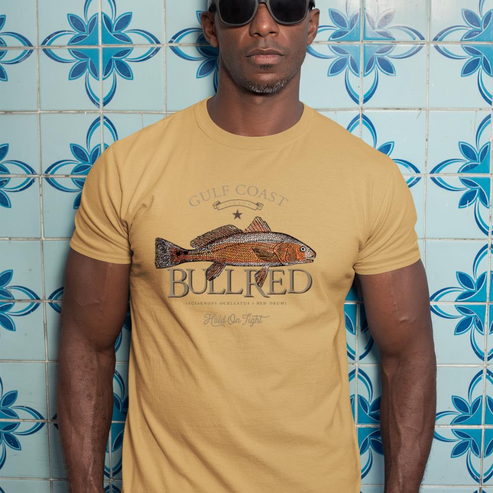 Fishing Gulf Red Drum Redfish Bull Red T-Shirt