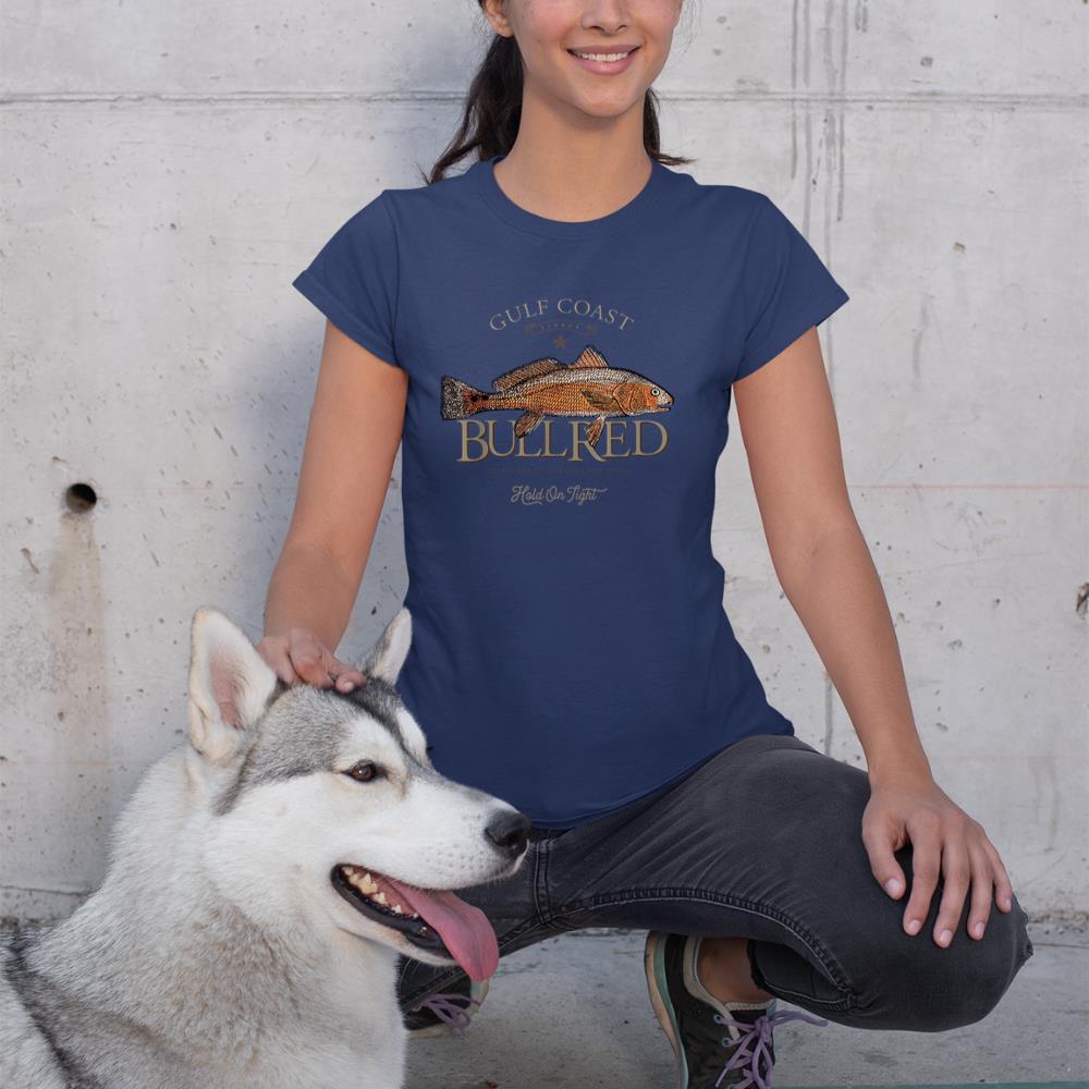 Fishing Gulf Red Drum Redfish Bull Red T-Shirt