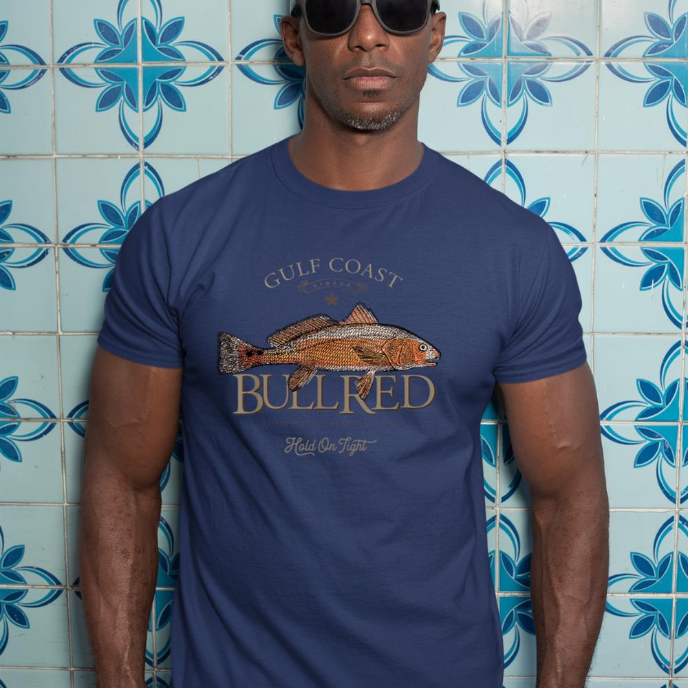 Fishing Gulf Red Drum Redfish Bull Red T-Shirt