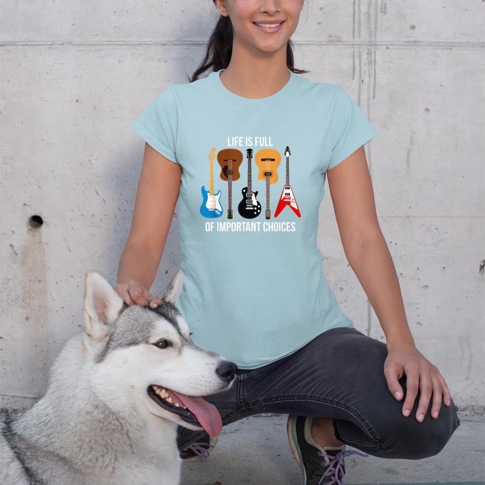 Funny Guitar Player T-Shirt - Rock Guitar Design Apparel T-Shirt