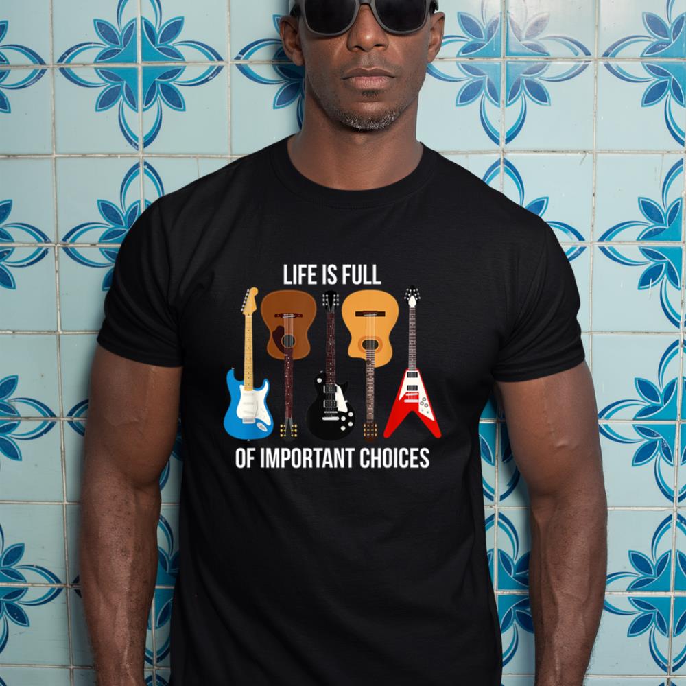 Funny Guitar Player T-Shirt - Rock Guitar Design Apparel T-Shirt