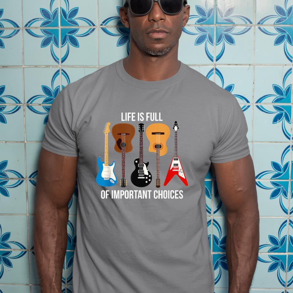 Funny Guitar Player T-Shirt - Rock Guitar Design Apparel T-Shirt