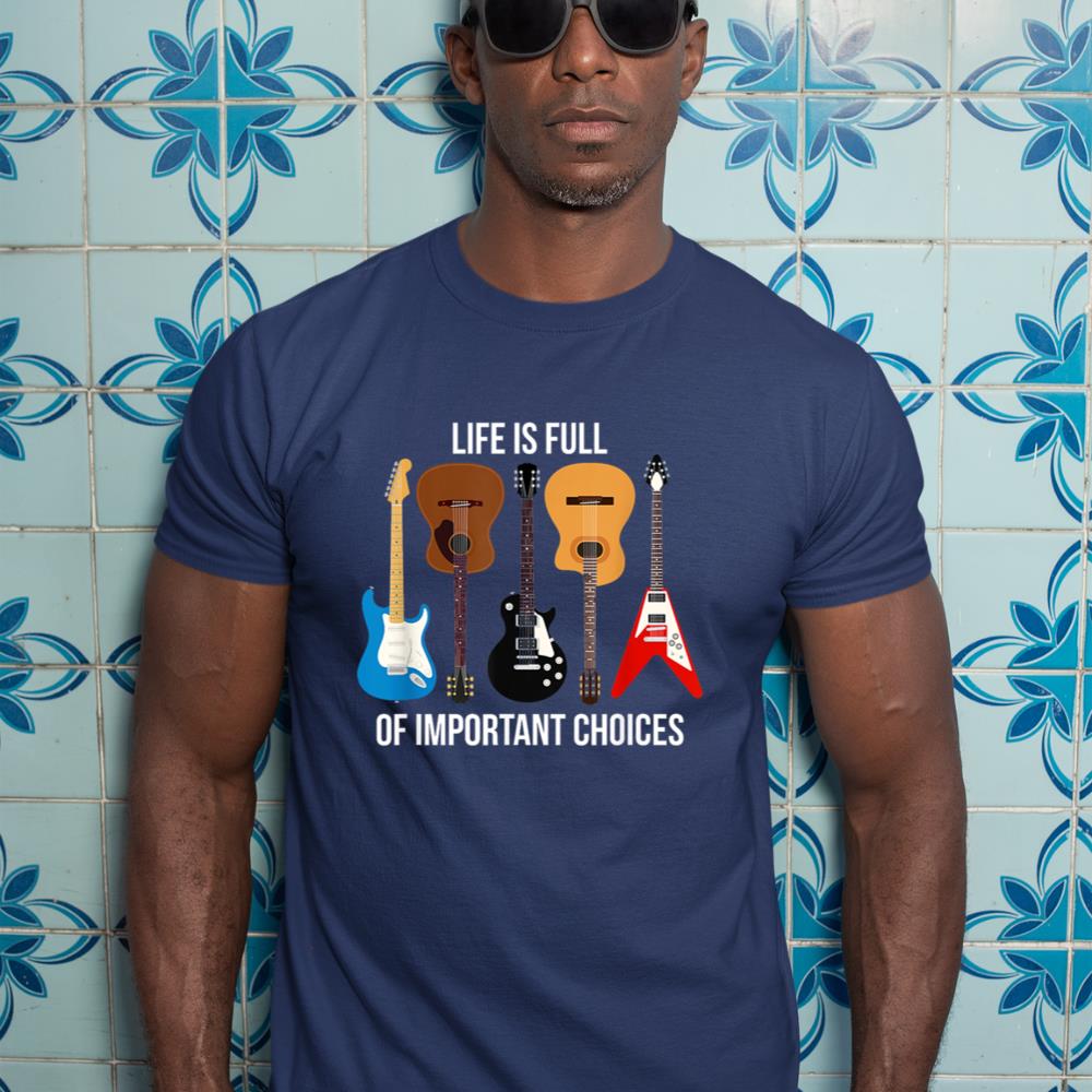 Funny Guitar Player T-Shirt - Rock Guitar Design Apparel T-Shirt