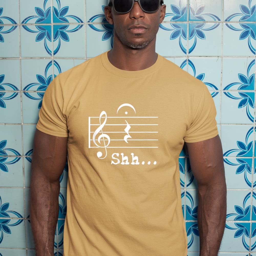 Funny Music Note Gifts Musician - Shh Quarter Rest Fermata T-Shirt