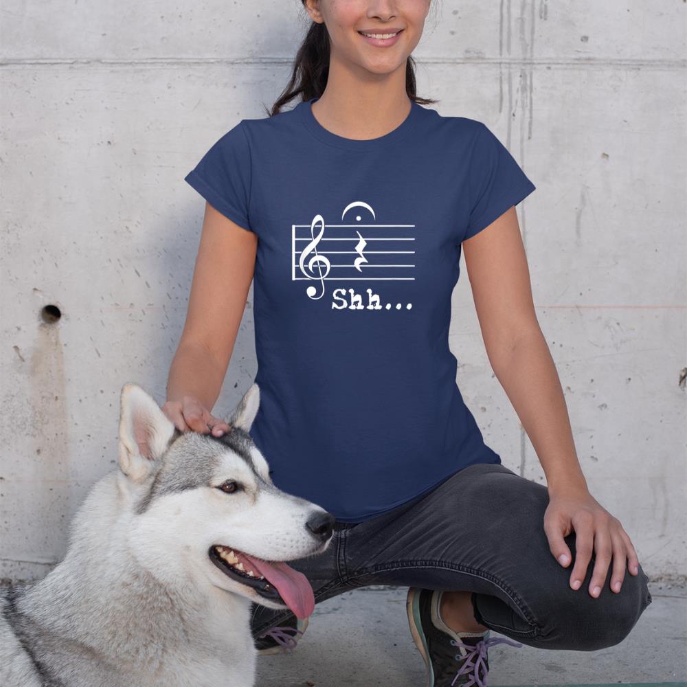 Funny Music Note Gifts Musician - Shh Quarter Rest Fermata T-Shirt