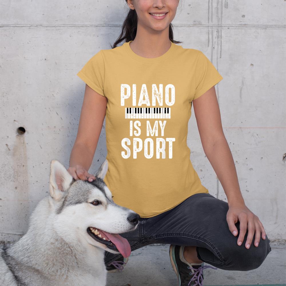 Funny Piano Player Shirt Piano Is My Sport Musician Pianist T-Shirt