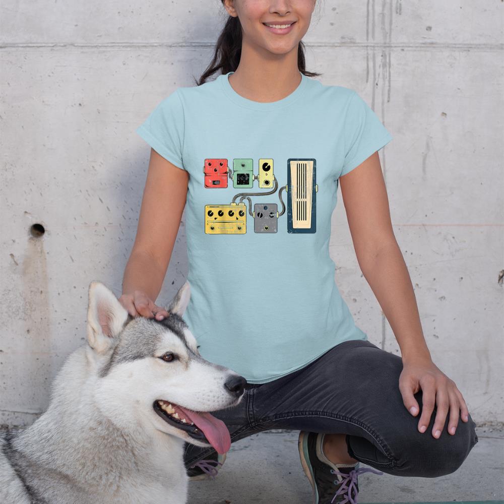 Guitar Player Pedal Board Guitarist Gifts  Playing Guitars T-Shirt