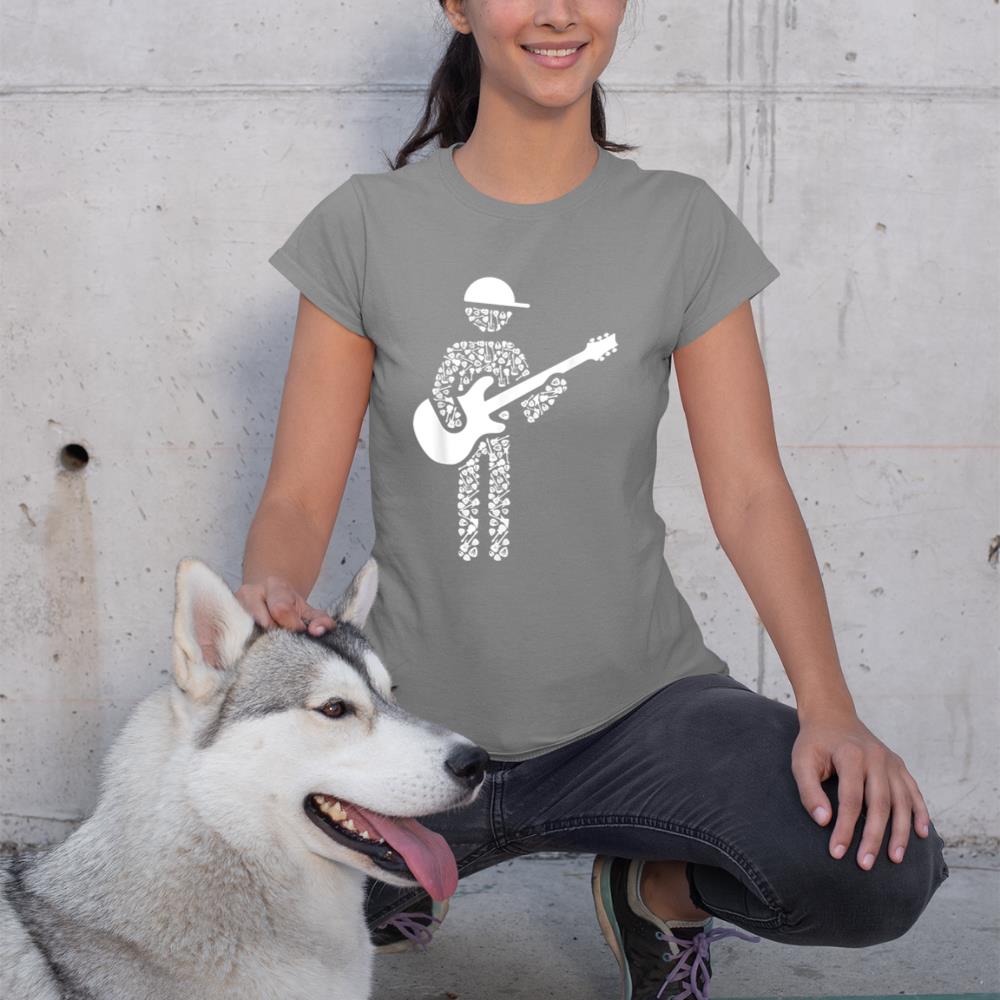 Guitarist Collage Silhouette Guitar Player Shirt  Guitar T-Shirt