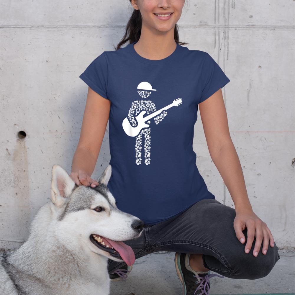 Guitarist Collage Silhouette Guitar Player Shirt  Guitar T-Shirt