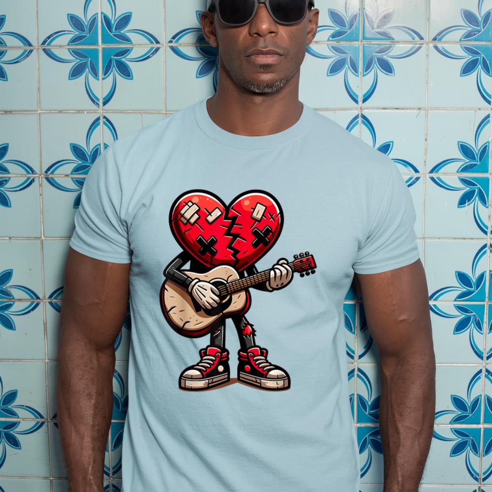 Guitarist Heart - Guitar, Heartbreak, Heart broken Emo T-Shirt