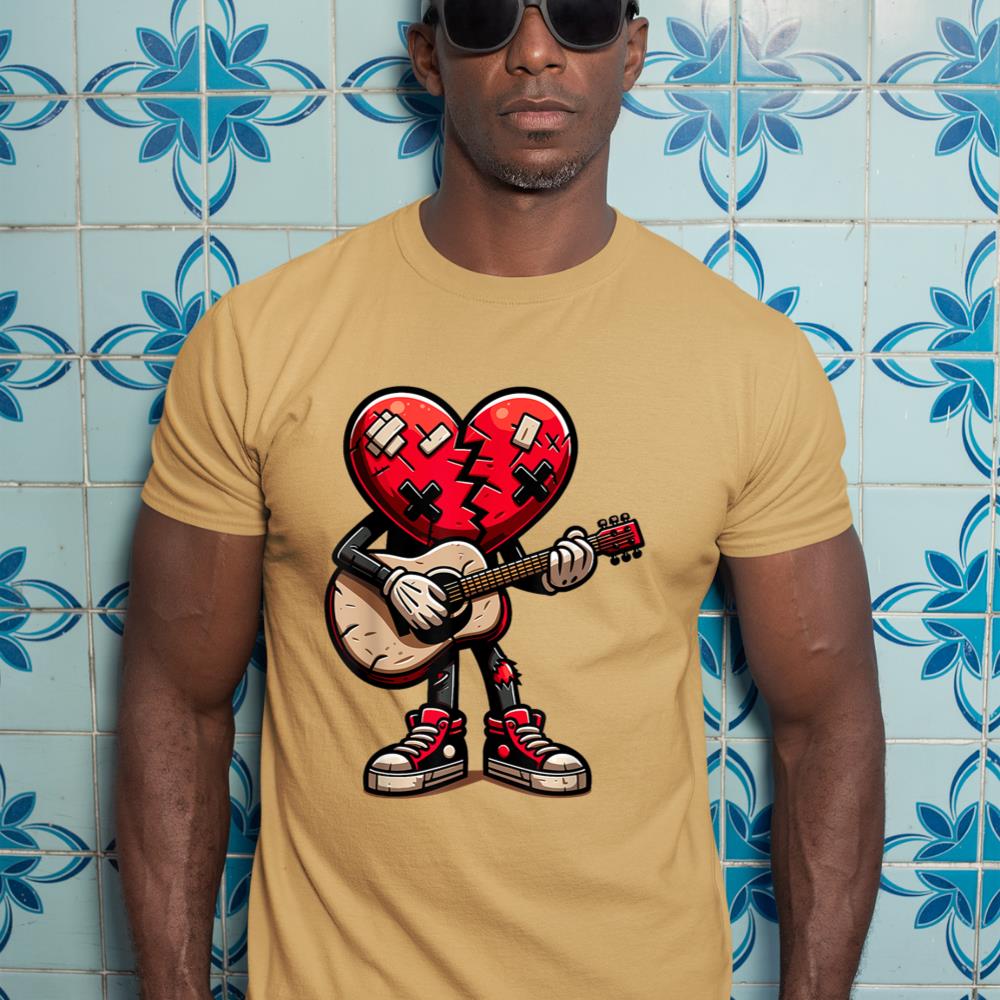 Guitarist Heart - Guitar, Heartbreak, Heart broken Emo T-Shirt