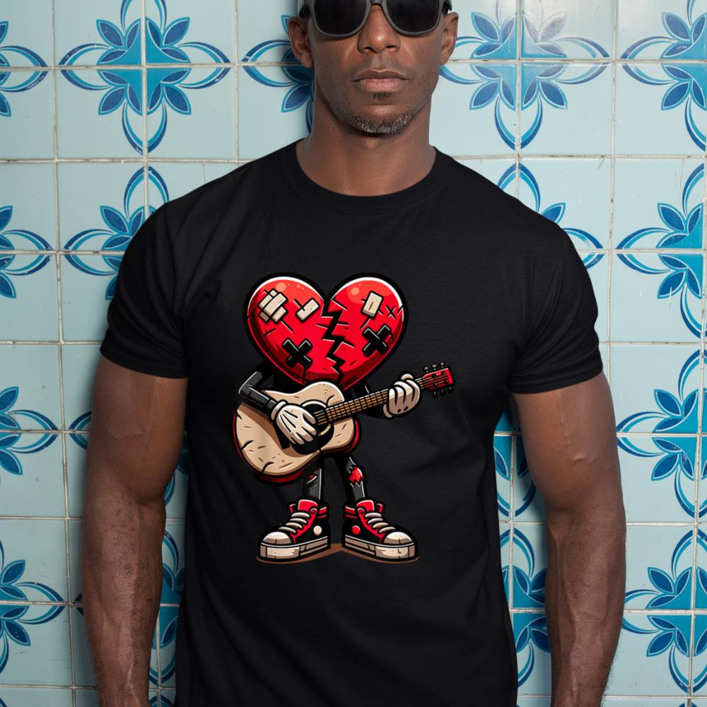 Guitarist Heart - Guitar, Heartbreak, Heart broken Emo T-Shirt
