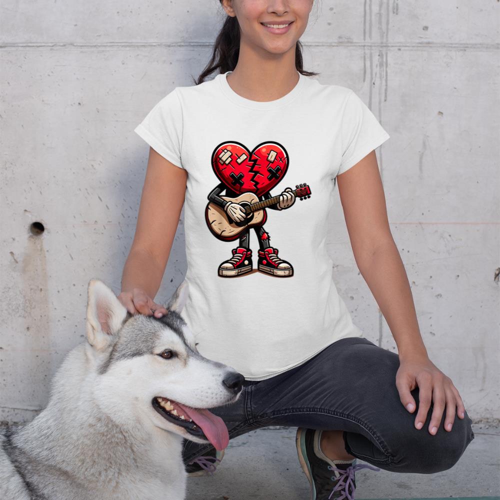 Guitarist Heart - Guitar, Heartbreak, Heart broken Emo T-Shirt
