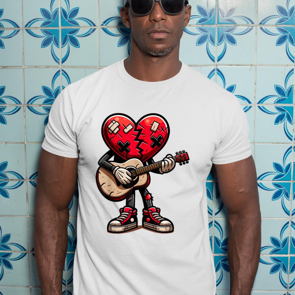Guitarist Heart - Guitar, Heartbreak, Heart broken Emo T-Shirt