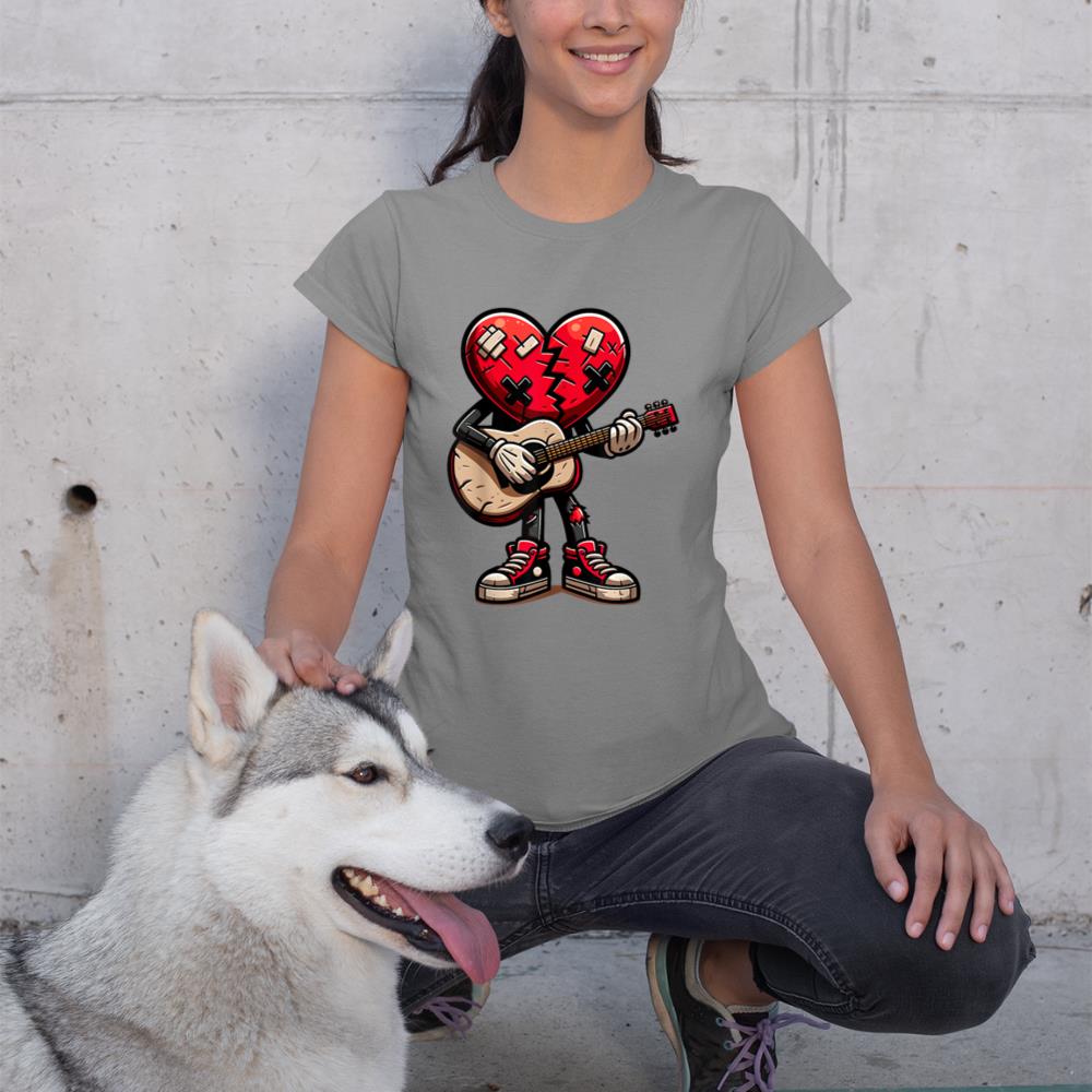 Guitarist Heart - Guitar, Heartbreak, Heart broken Emo T-Shirt