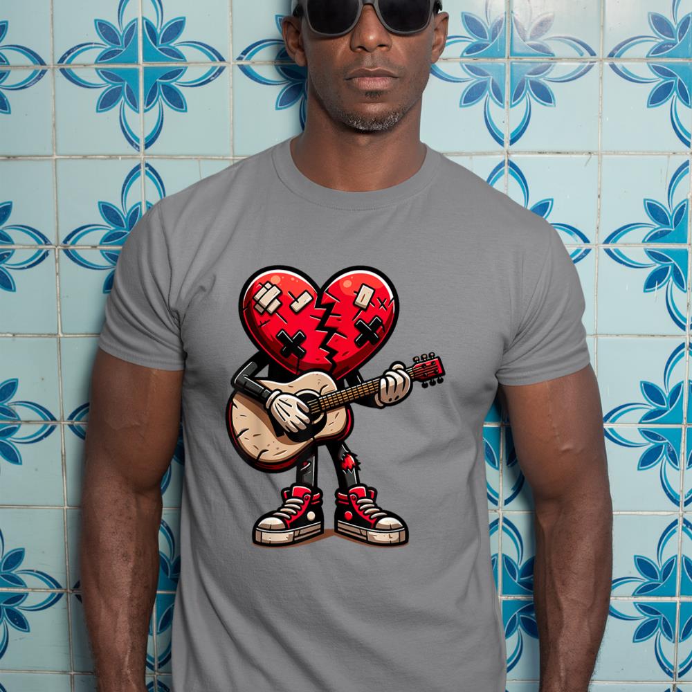 Guitarist Heart - Guitar, Heartbreak, Heart broken Emo T-Shirt
