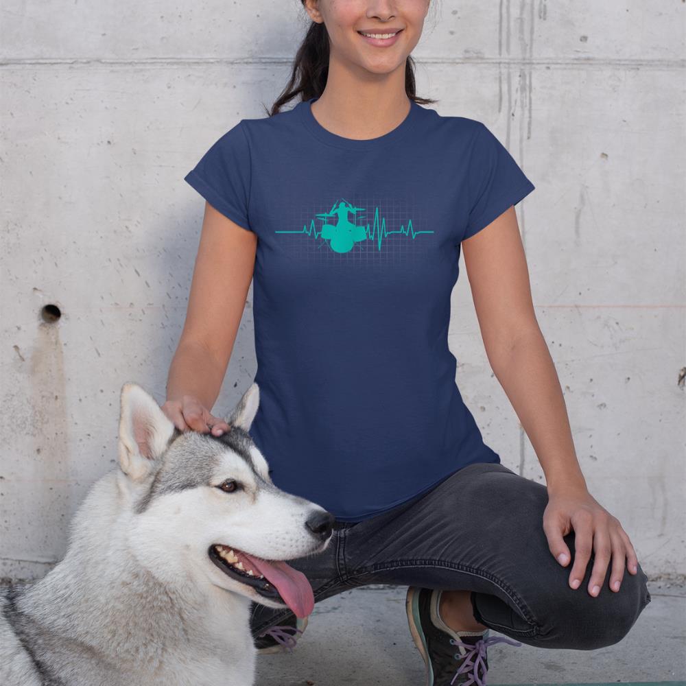 Heartbeat Drums T-Shirt for Drummer T-Shirt