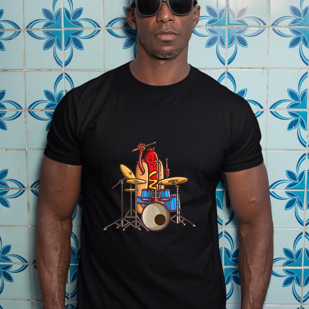 Hotdog Drummer Shirt Drum and Bass Percussionist Music Shirt Tank Top T-Shirt