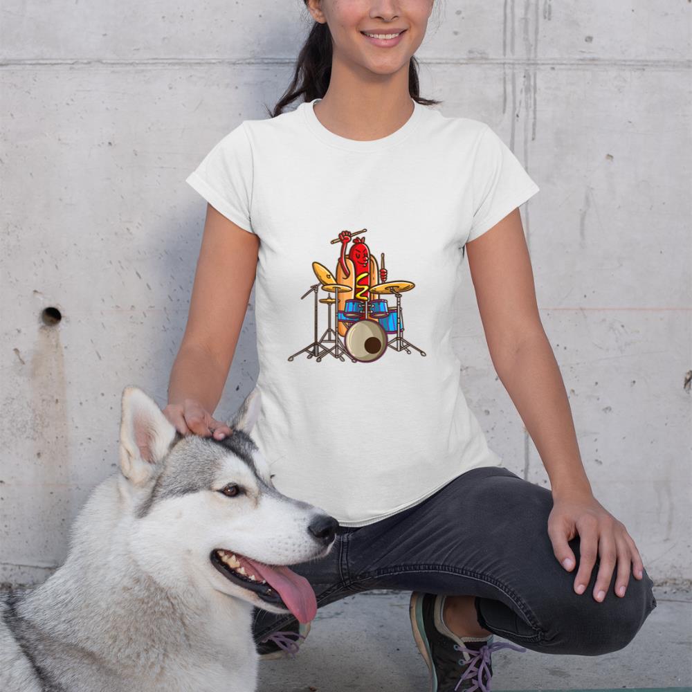 Hotdog Drummer Shirt Drum and Bass Percussionist Music Shirt Tank Top T-Shirt
