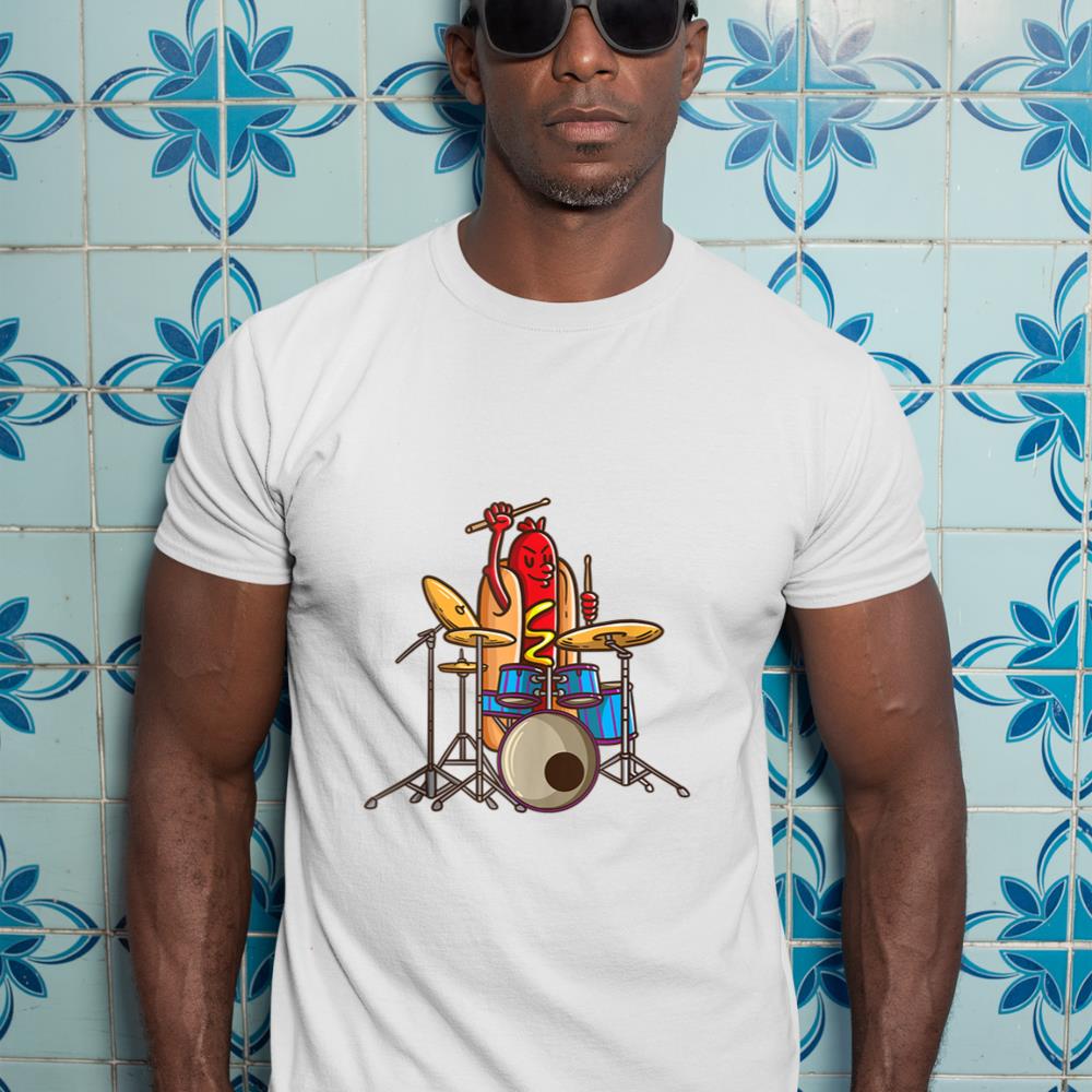 Hotdog Drummer Shirt Drum and Bass Percussionist Music Shirt Tank Top T-Shirt
