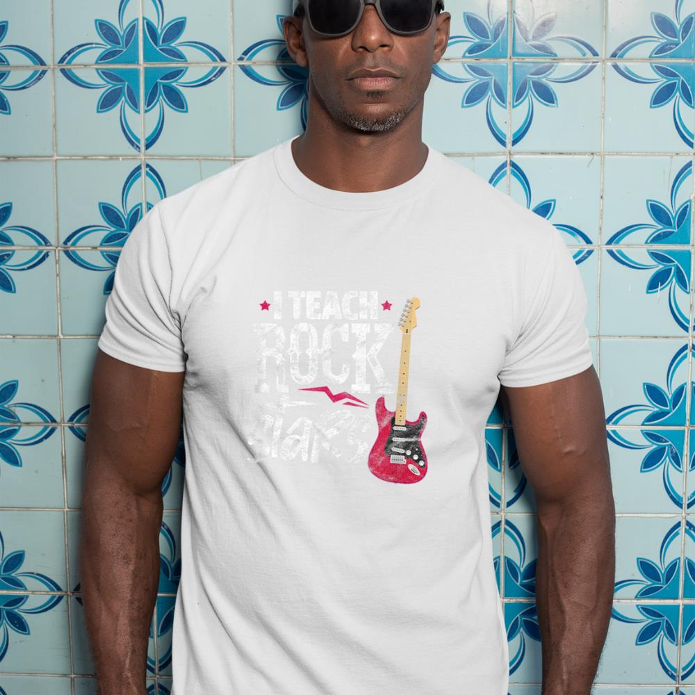I Teach Rock Stars Funny Music Teacher Guitar Player T-Shirt