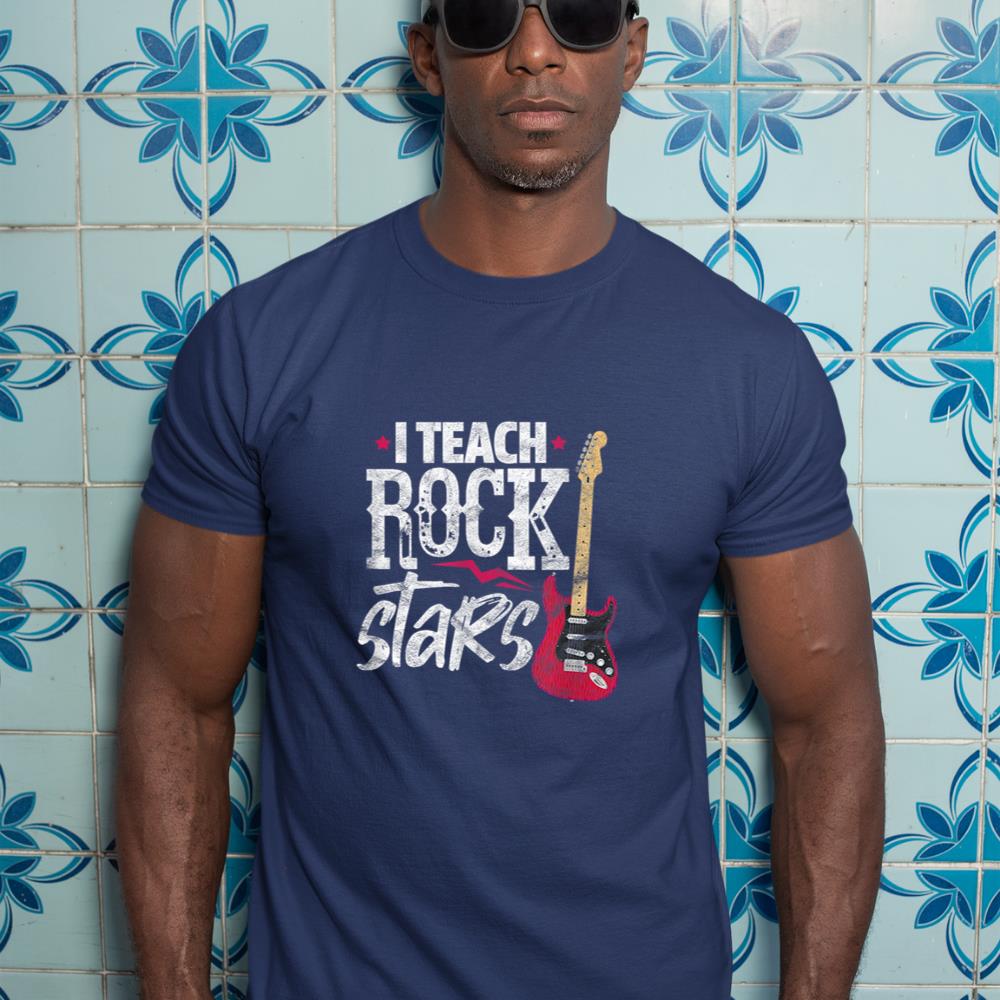 I Teach Rock Stars Funny Music Teacher Guitar Player T-Shirt