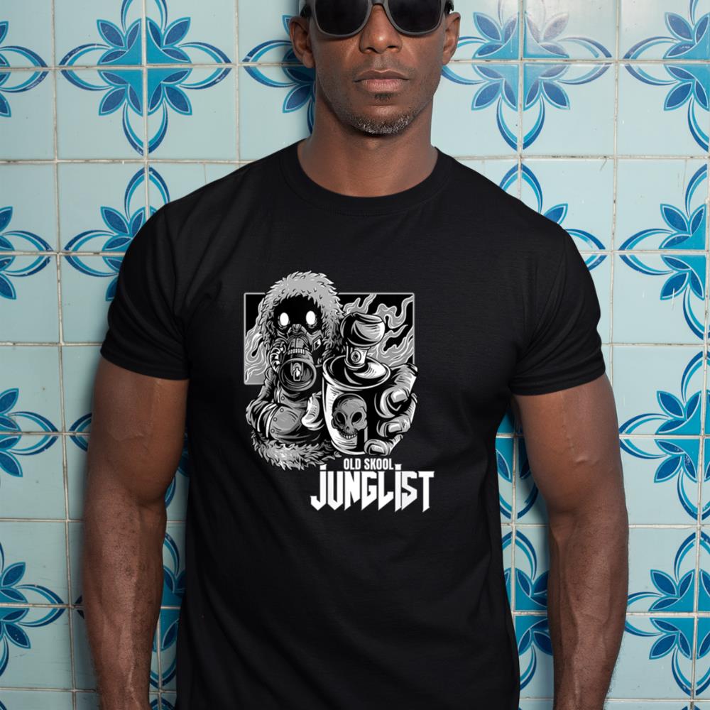 Junglist Raver Spray Can EDM Drum And Bass T-Shirt