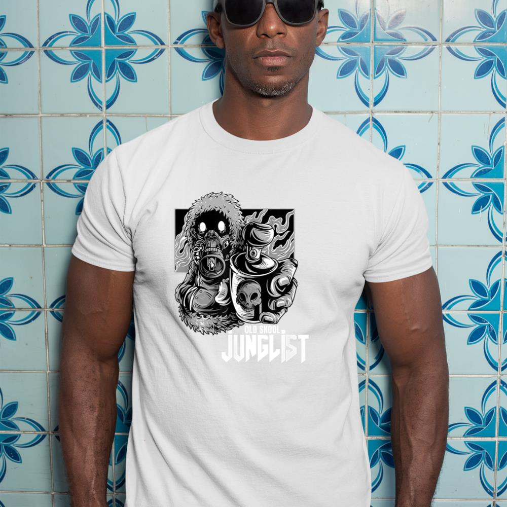 Junglist Raver Spray Can EDM Drum And Bass T-Shirt