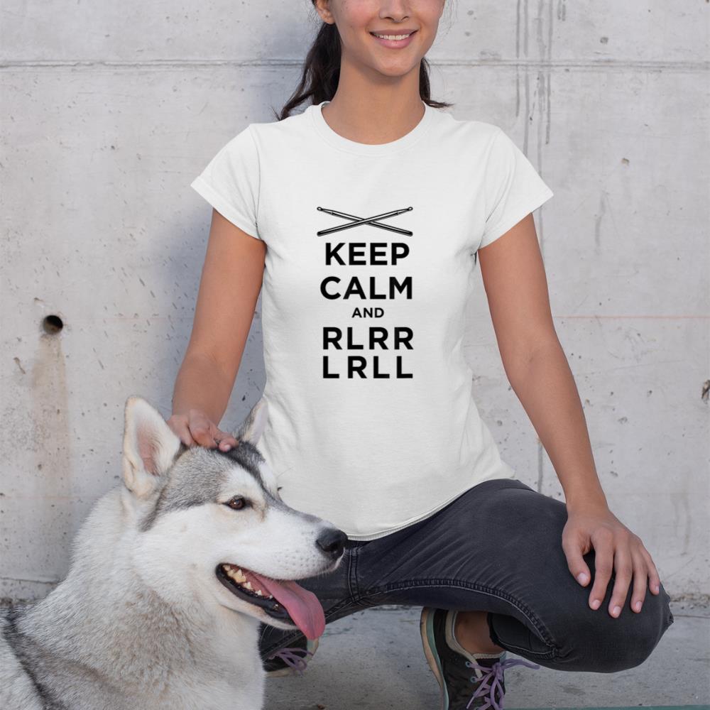 Keep Calm and RLRR LRLL Paradiddle Percussion Drumline Shirt T-Shirt