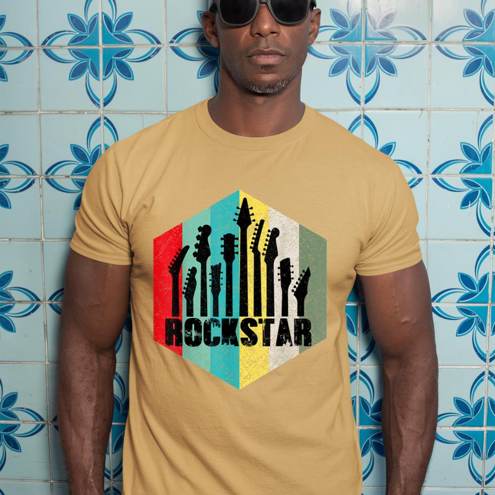 Kids Music Tshirt Rockstar Kids Tshirt Vintage Guitar Tshirt T-Shirt