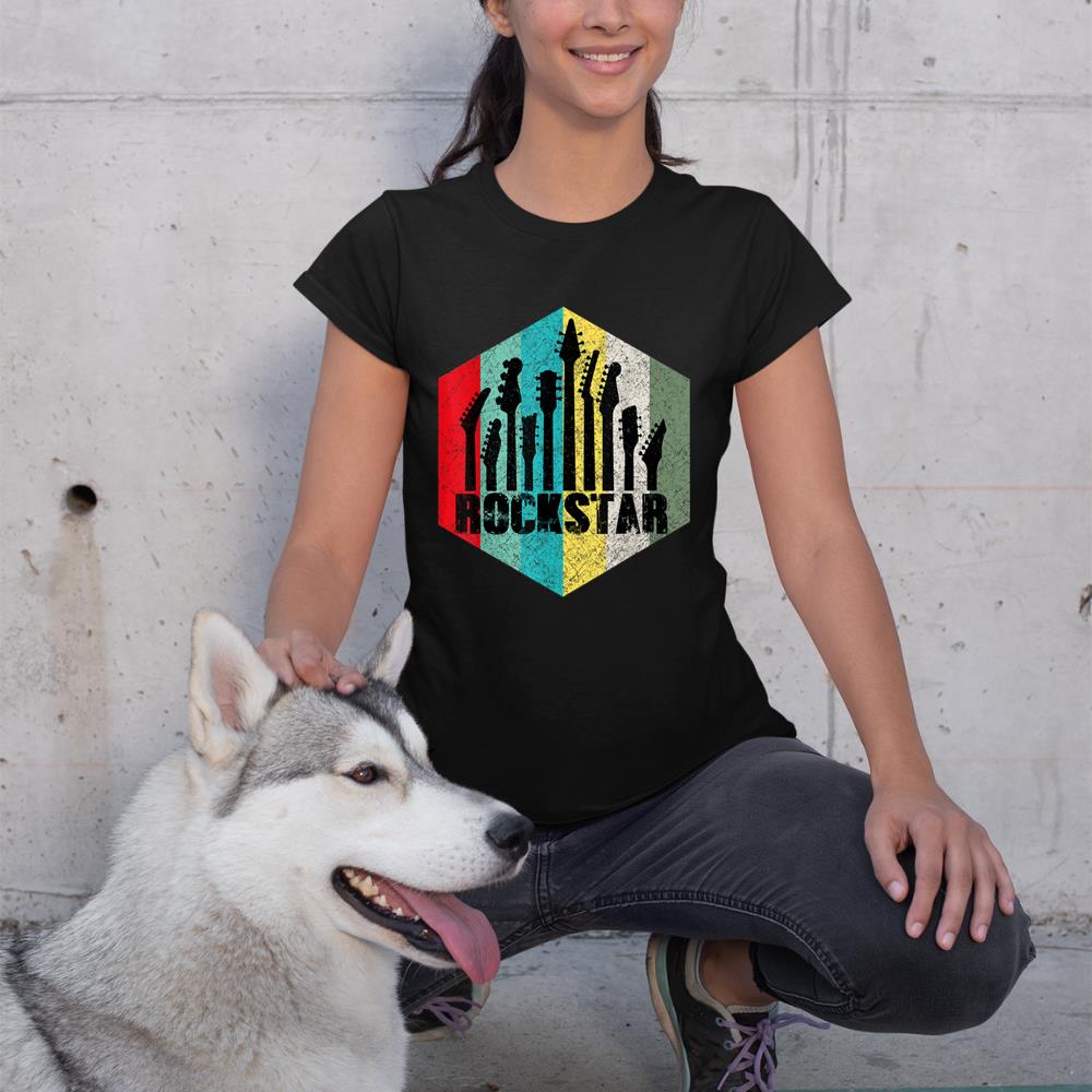Kids Music Tshirt Rockstar Kids Tshirt Vintage Guitar Tshirt T-Shirt