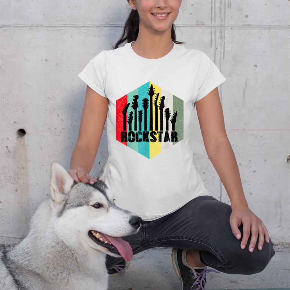 Kids Music Tshirt Rockstar Kids Tshirt Vintage Guitar Tshirt T-Shirt