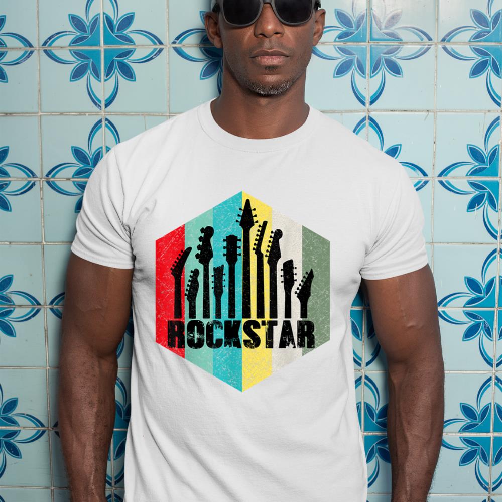 Kids Music Tshirt Rockstar Kids Tshirt Vintage Guitar Tshirt T-Shirt