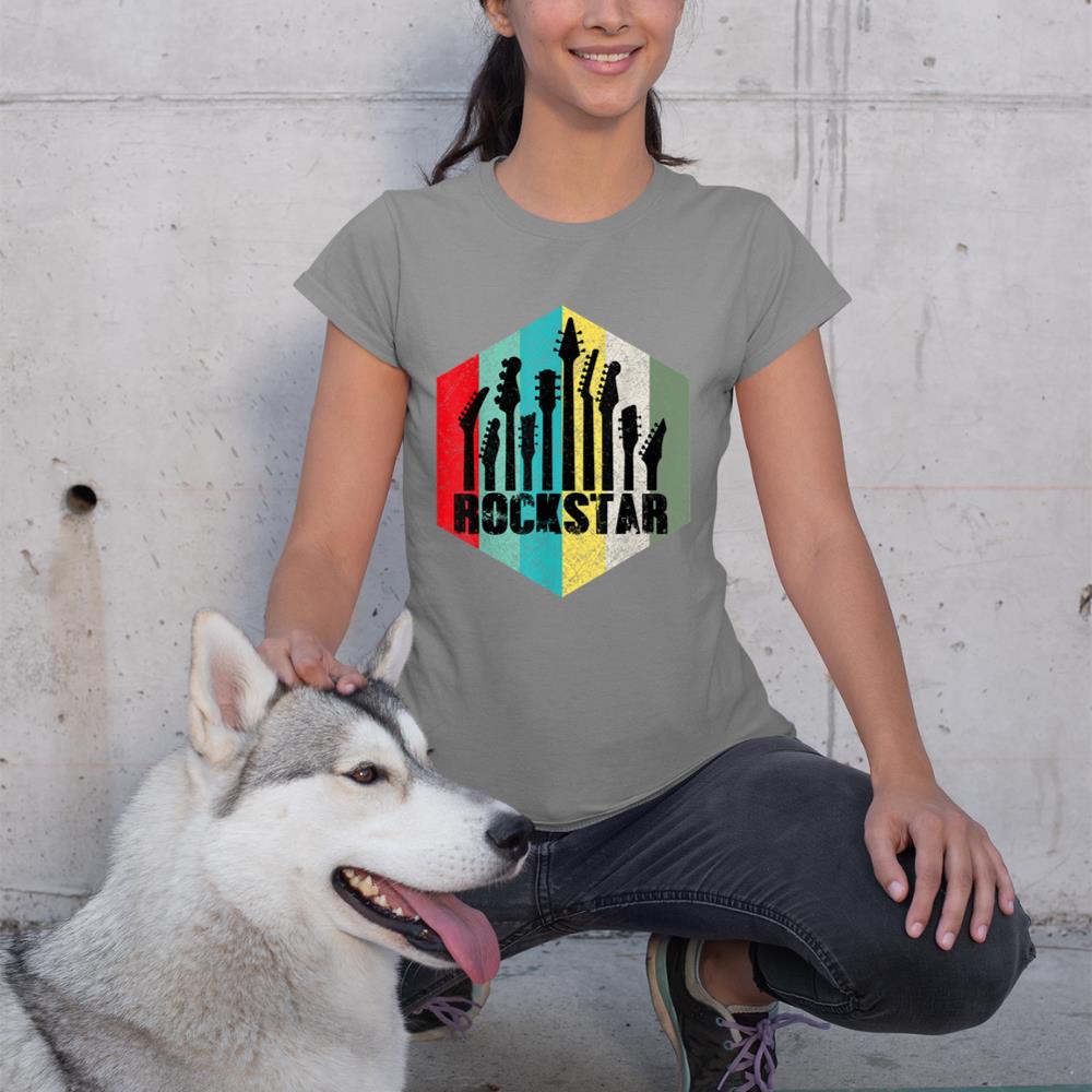 Kids Music Tshirt Rockstar Kids Tshirt Vintage Guitar Tshirt T-Shirt