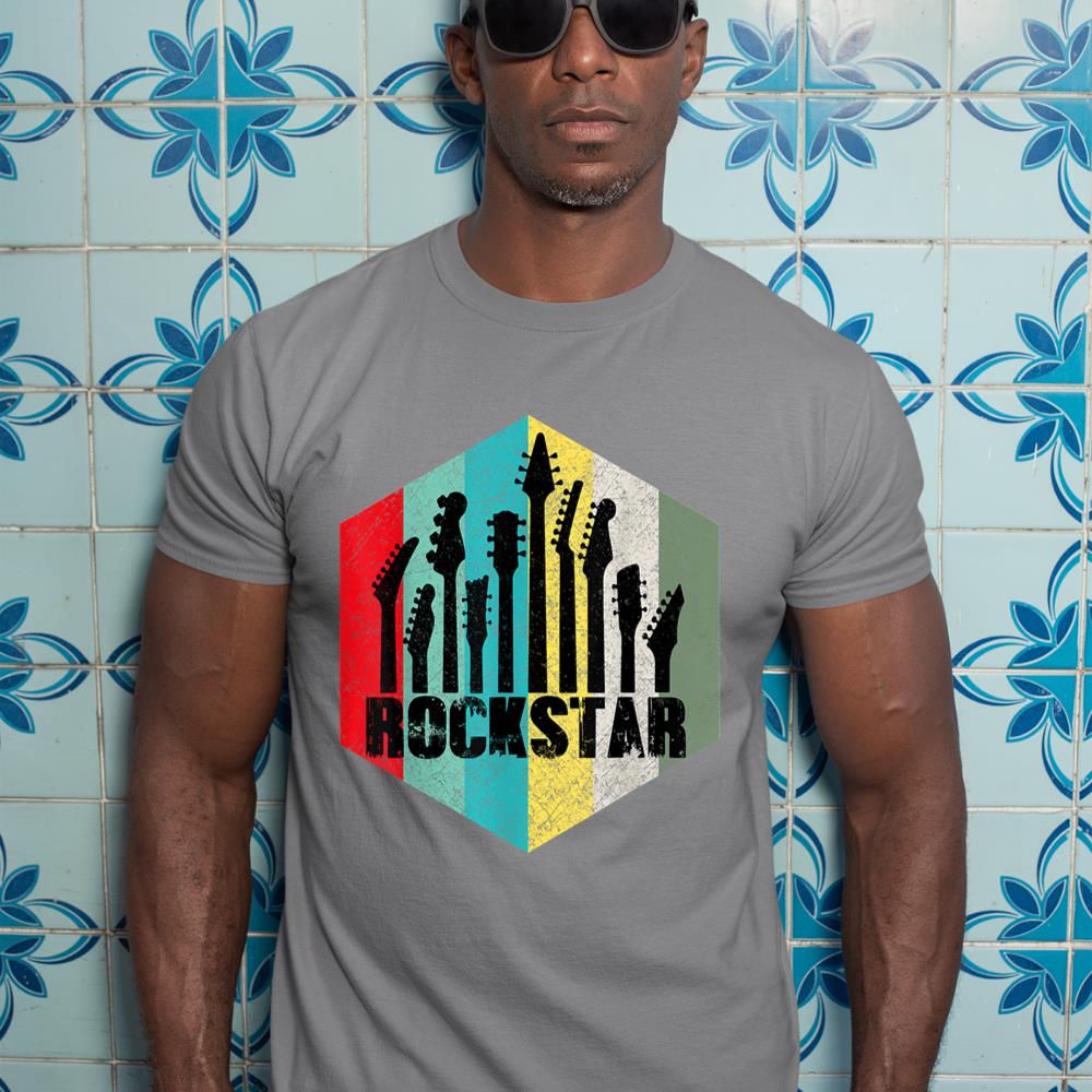 Kids Music Tshirt Rockstar Kids Tshirt Vintage Guitar Tshirt T-Shirt