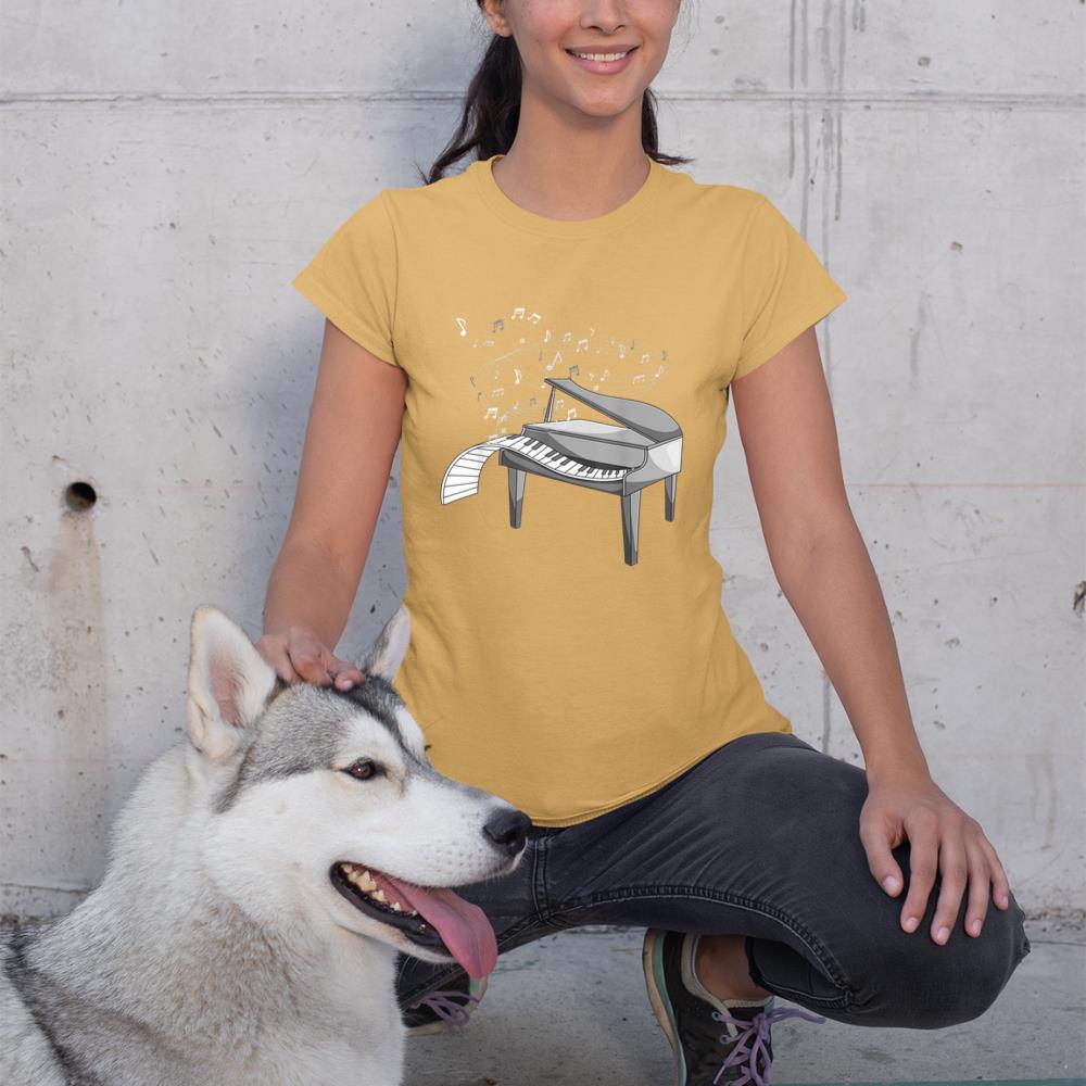 Music Notes Pianist Classical Musical Instrument Piano T-Shirt