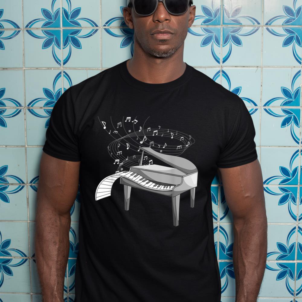Music Notes Pianist Classical Musical Instrument Piano T-Shirt