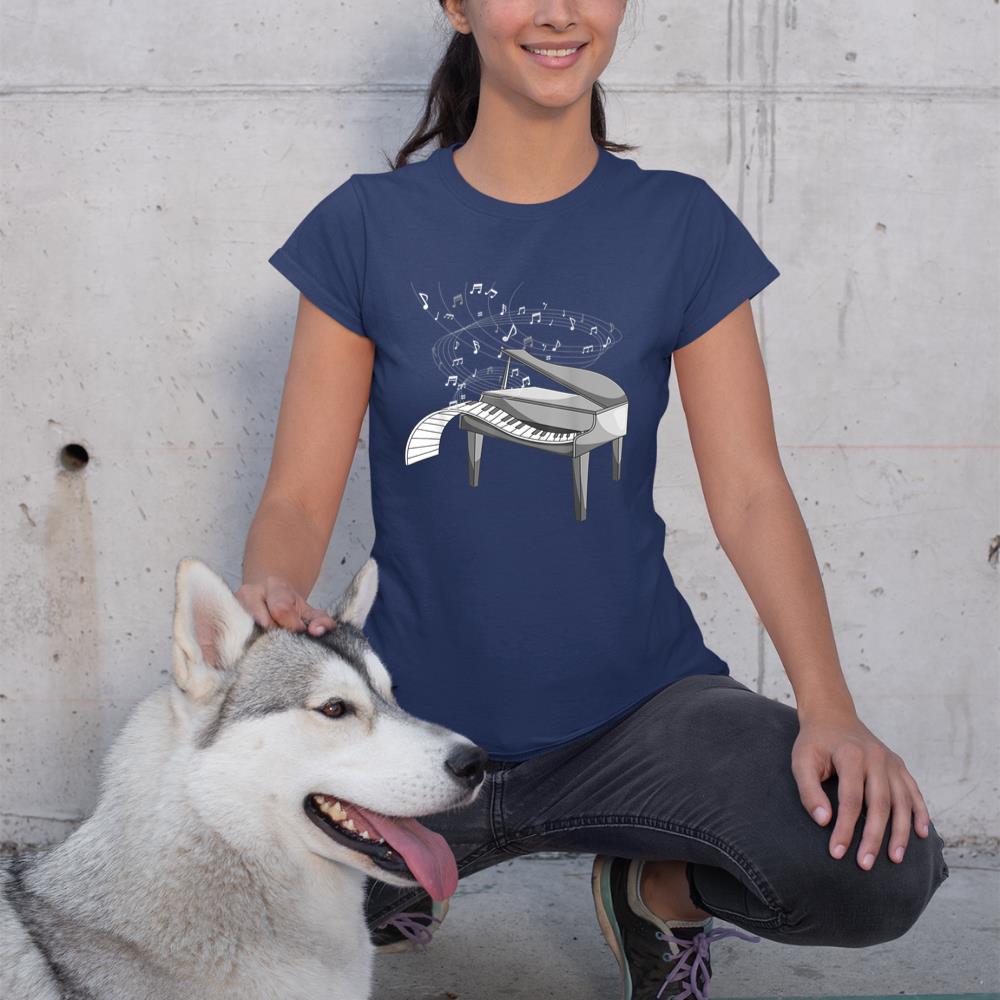 Music Notes Pianist Classical Musical Instrument Piano T-Shirt