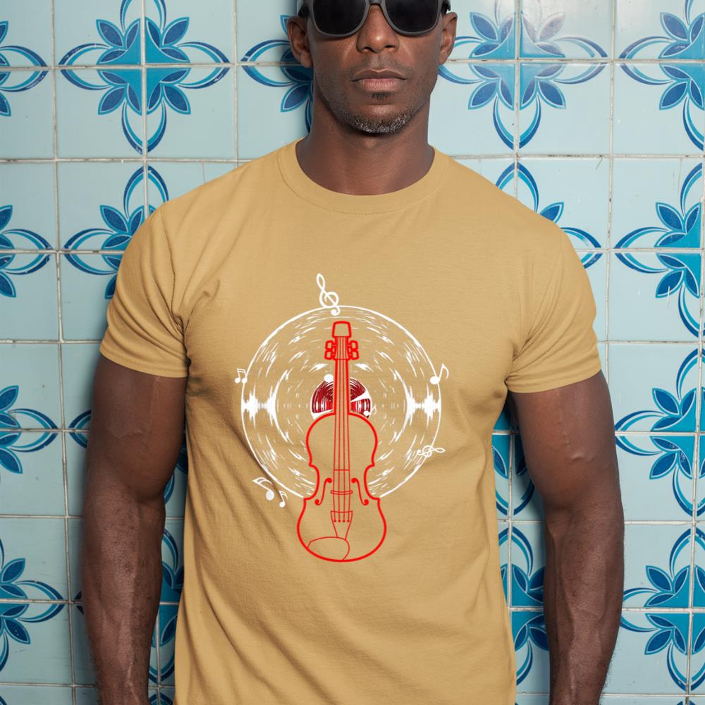 Music Notes Vinyl Violinist Gift Violin T-Shirt