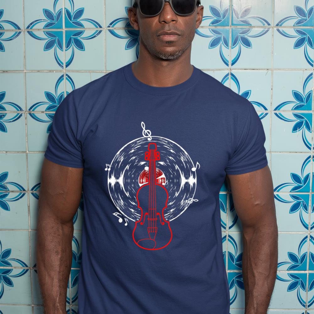 Music Notes Vinyl Violinist Gift Violin T-Shirt