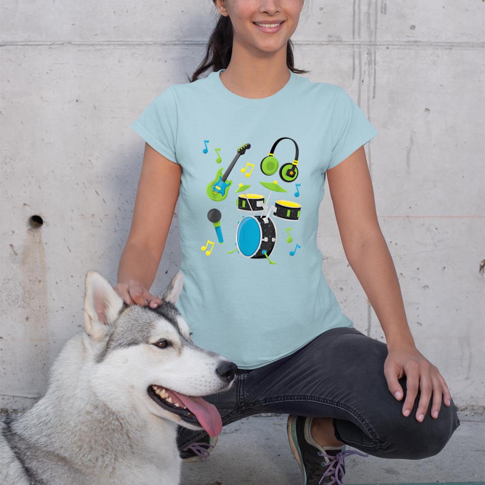 Musical Instruments Guitar Drums T-shirt For Toddlers T-Shirt