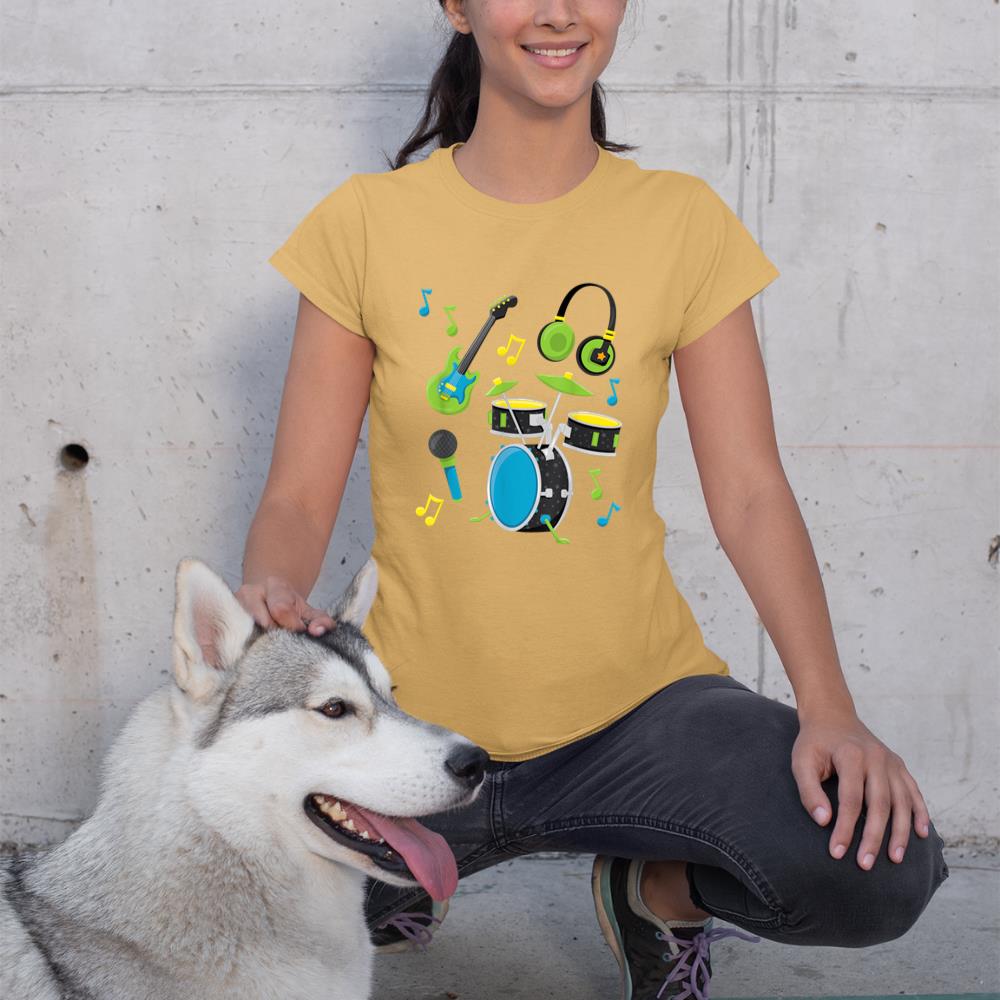 Musical Instruments Guitar Drums T-shirt For Toddlers T-Shirt