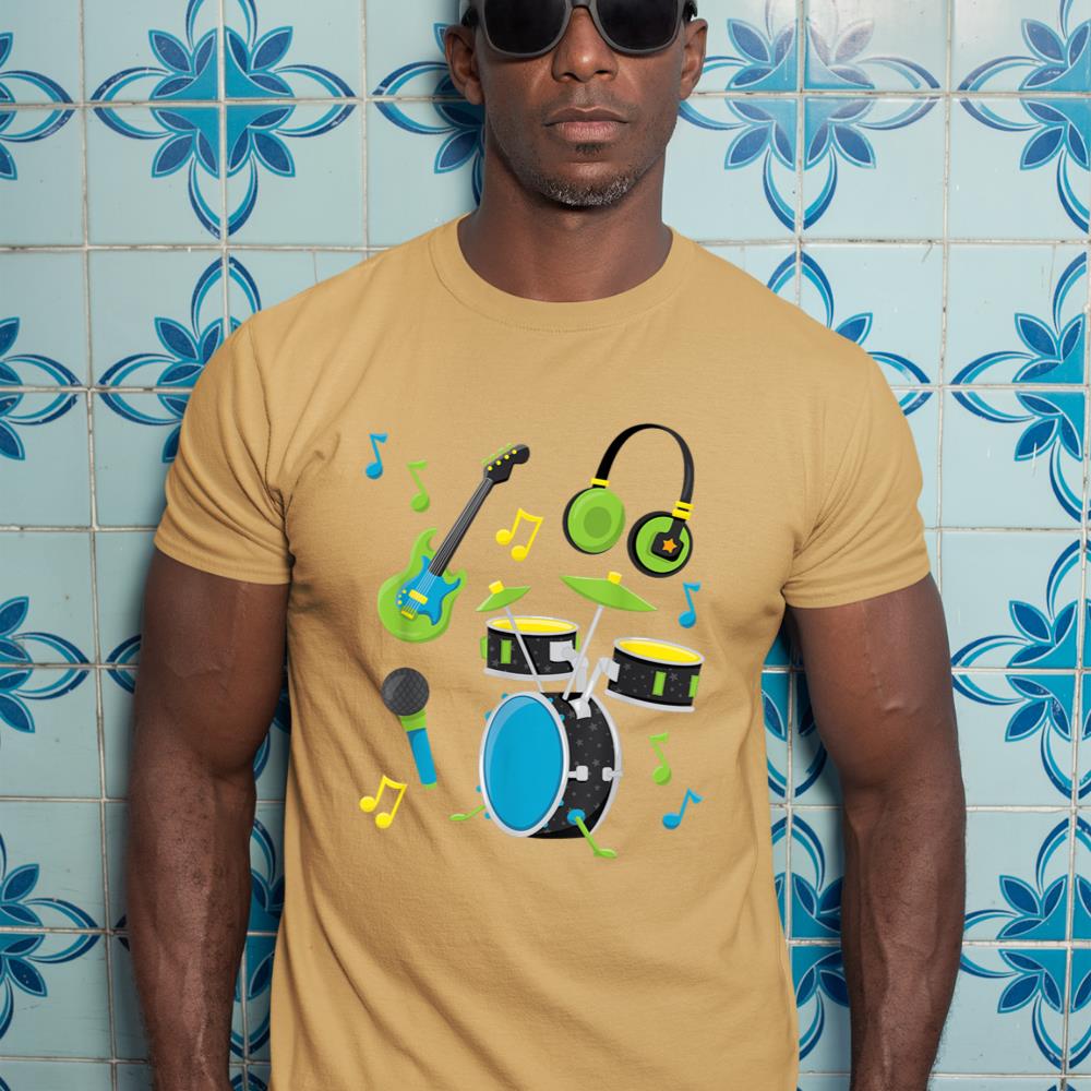 Musical Instruments Guitar Drums T-shirt For Toddlers T-Shirt